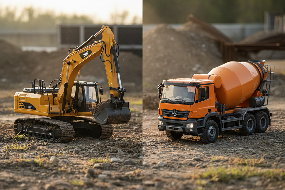 Kabolite 770S vs Huina 1537: Premium Hydraulic RC Truck & Mixer Truck Deep Review