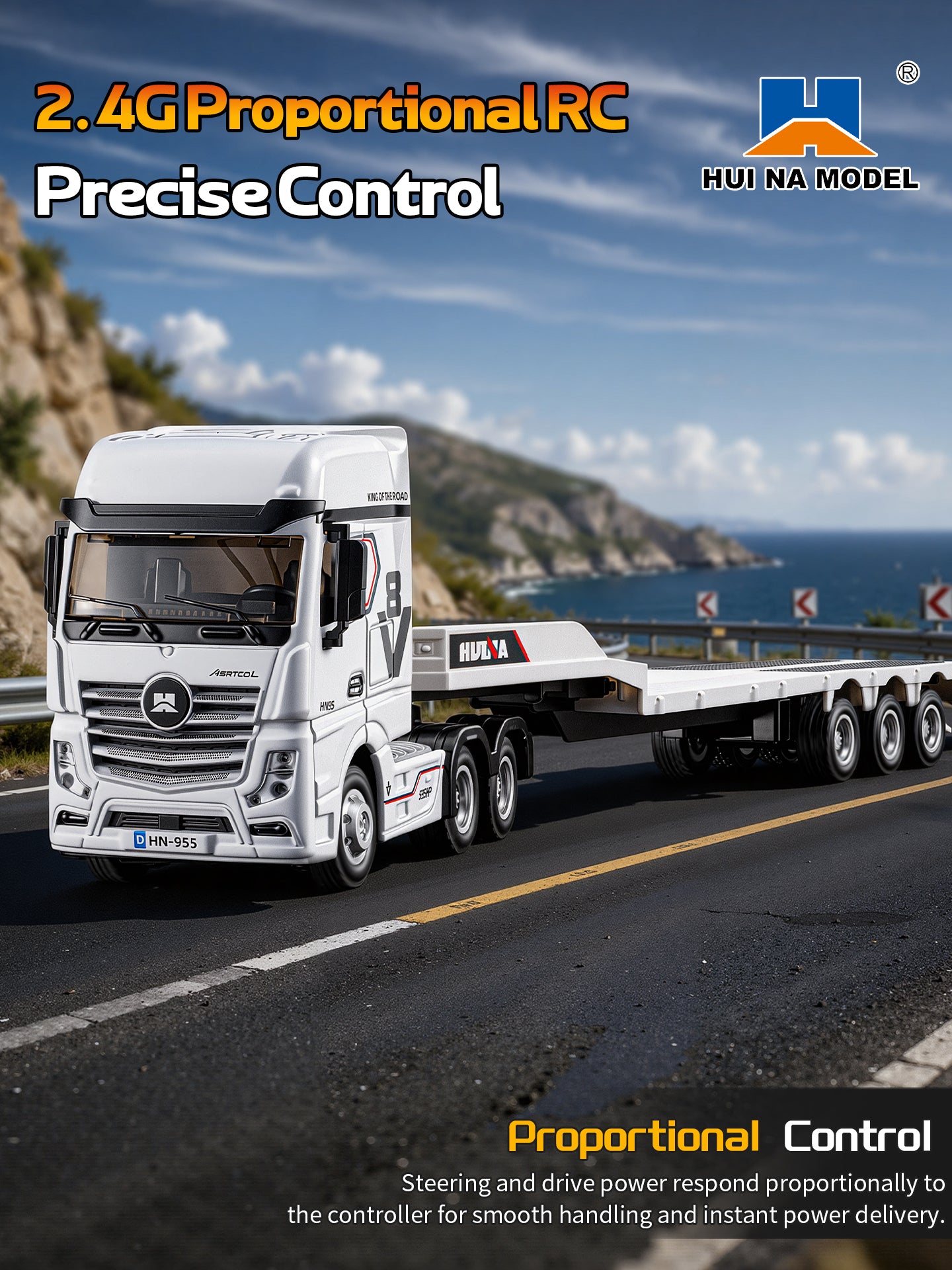 Huina 9900 1:64 Flatbed Trailer
