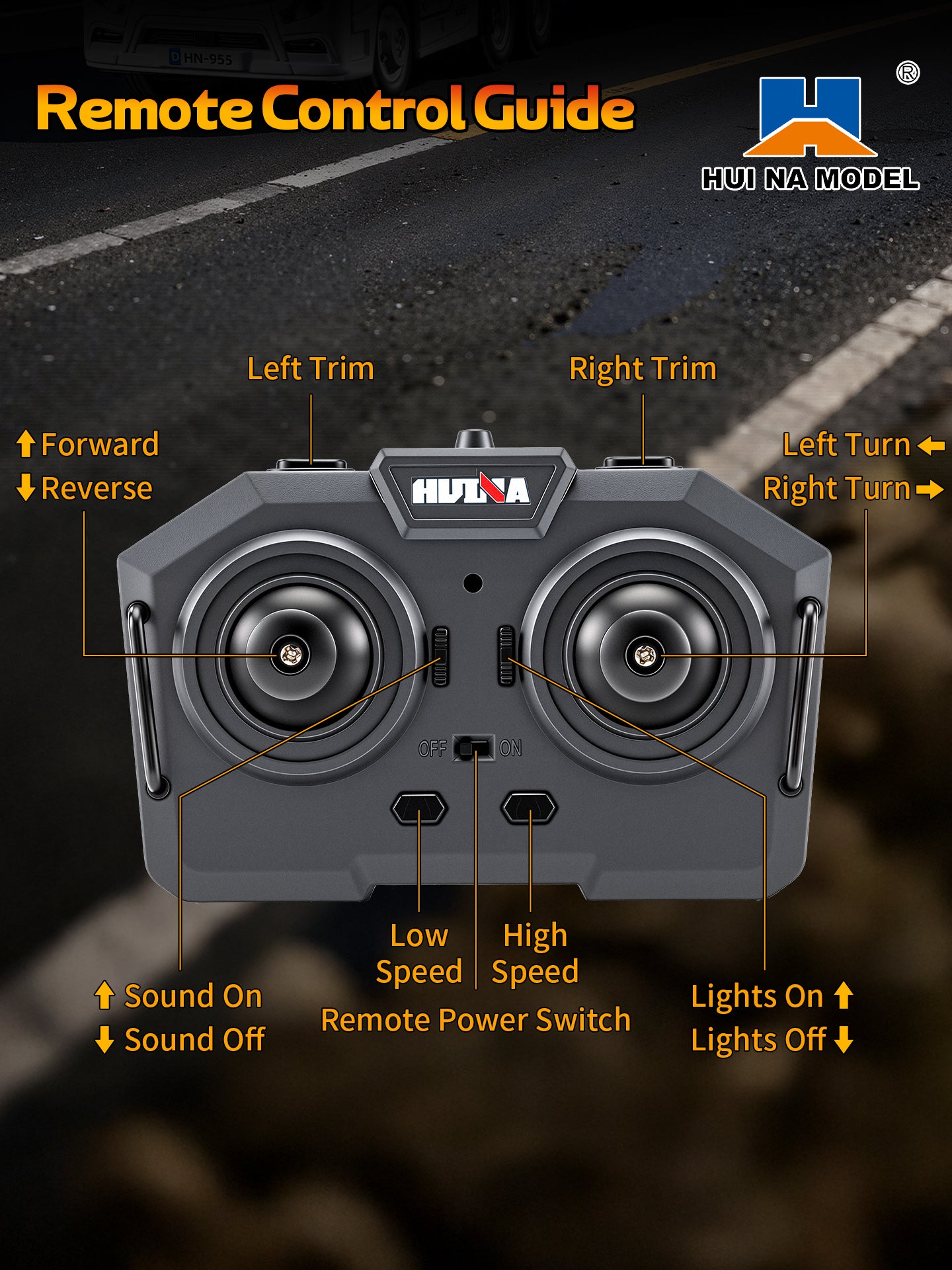 Huina 9900 1:64 Flatbed Trailer