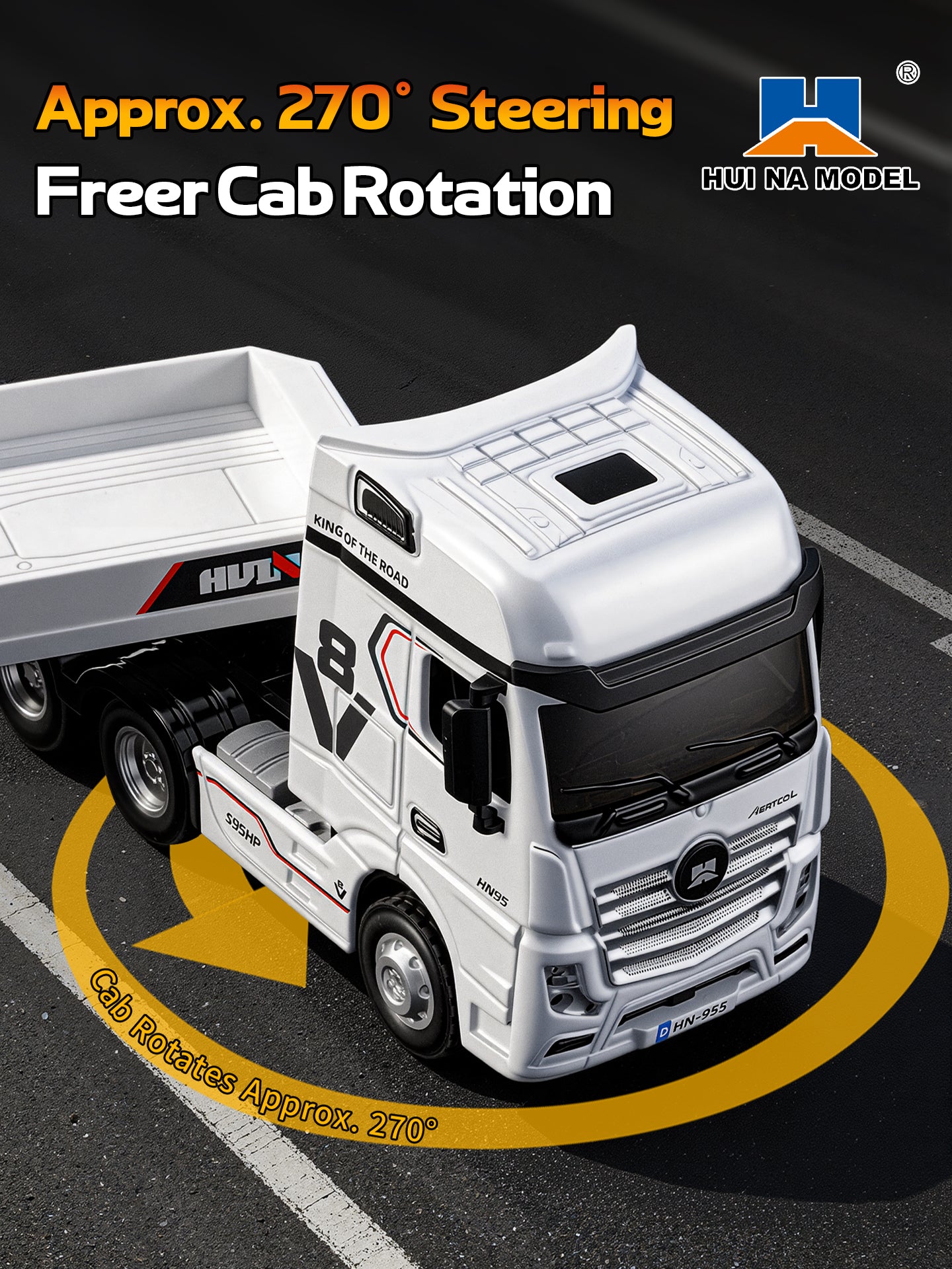 Huina 9900 1:64 Flatbed Trailer