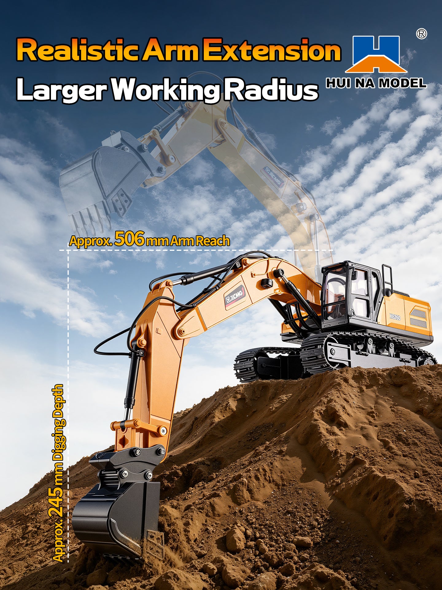 Huina XE1260 1:24 Excavator