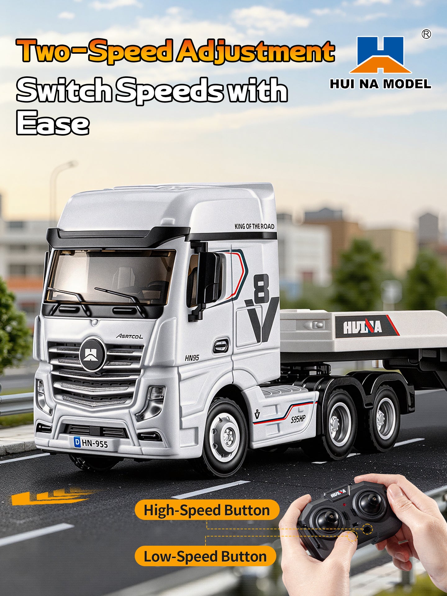 Huina 9900 1:64 Flatbed Trailer