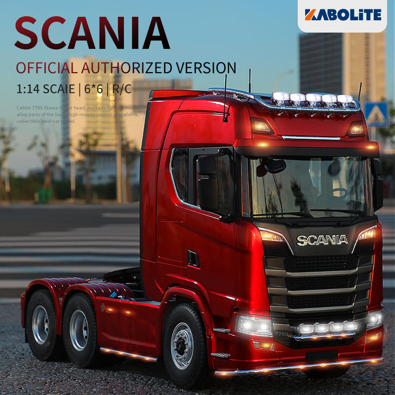Kabolite 770S 1:14 Scania 770S 1/14 Hydraulic 6X6 Electric RC Tow Truck Tractor 6WD All-Wheel Drive Simulation Diecast Model