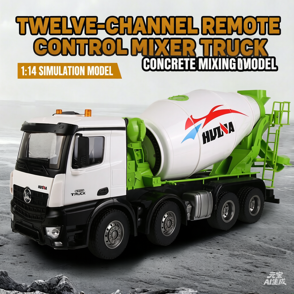 Huina 1537 1:14 Remote Control Mixer Truck
