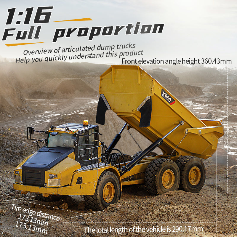 KABOLITE K960 Hydraulic RC DUMP TRUCK (2025 Model)