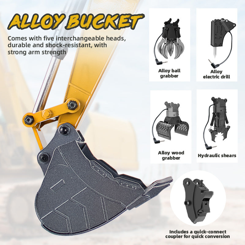 Huina 1580 1:14 All Metal Remote Control Excavator V4 (2025 Model)