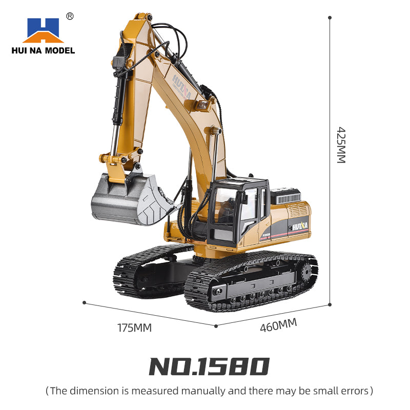 Huina 1580 1:14 All Metal Remote Control Excavator V4 (2024 Model)