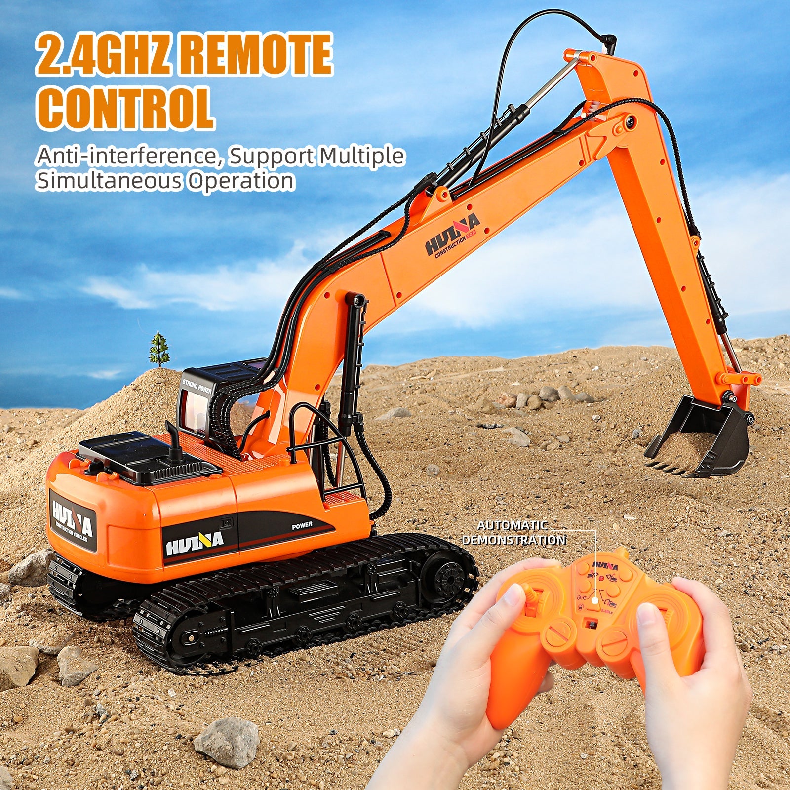 Huina 1551 1:14 Long Boom RC Excavator (2025 MODEL )