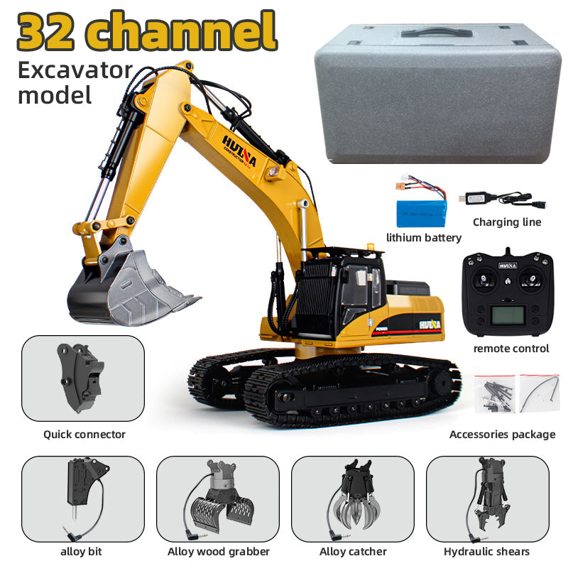 Huina 1580 1:14 All Metal Remote Control Excavator V4 (2025 Model)