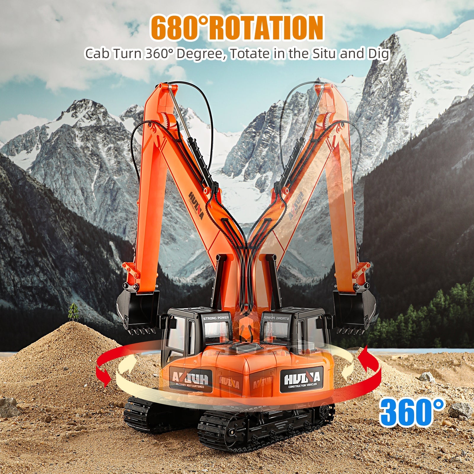 Huina 1551 1:14 Long Boom RC Excavator (2025 MODEL )