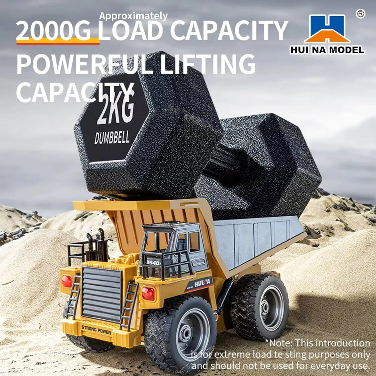 Huina 1533 RC Dump Truck 1:18 Scale 9CH Remote Control Construction Vehicle To