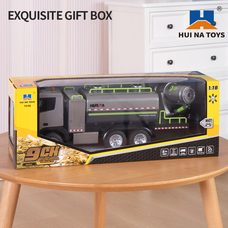 Huina 1316 1:18 Semi-Alloy Remote Controlled Fog Cannon Truck Toy( 2025 MODEL )