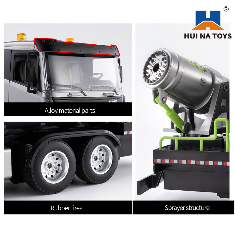 Huina 1316 1:18 Semi-Alloy Remote Controlled Fog Cannon Truck Toy( 2025 MODEL )