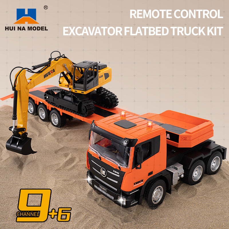 Huina 1319 1:24 RC Flatbed and Excavator (2025 MODEL )