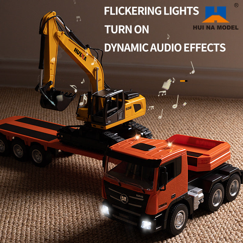 Huina 1319 1:24 RC Flatbed and Excavator (2025 MODEL )