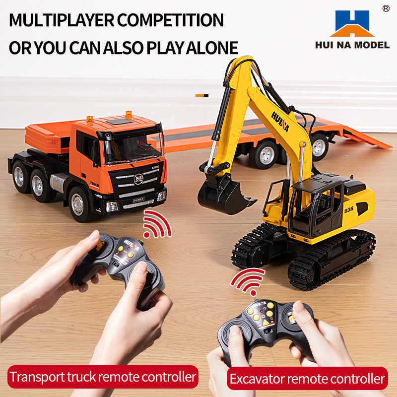 Huina 1319 1:24 RC Flatbed and Excavator (2025 MODEL )