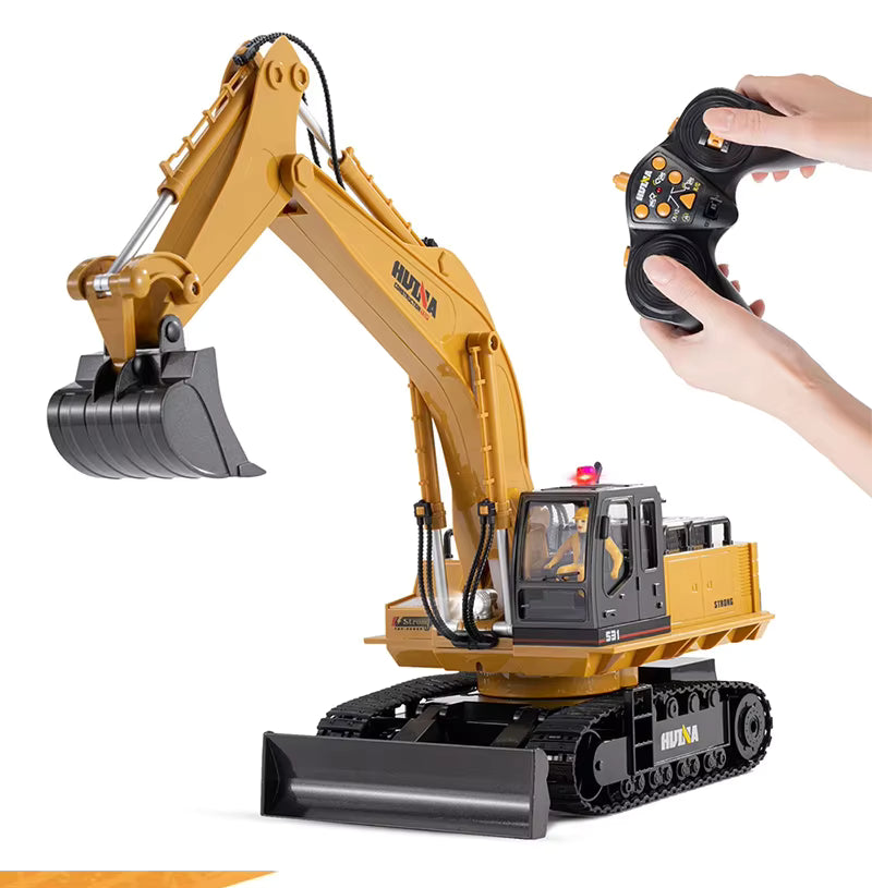 Huina 1531 RC Excavator Trucks 11CH 1:16 Alloy Remote Control Engineering Digger