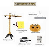 Huina 1585 1:14 Semi-alloy Remote Control Tower Crane Model Toy (2025 MODEL )