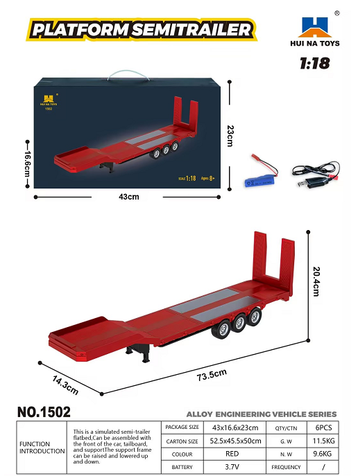 Huina 1501 1:18 19-channel Scania tractor