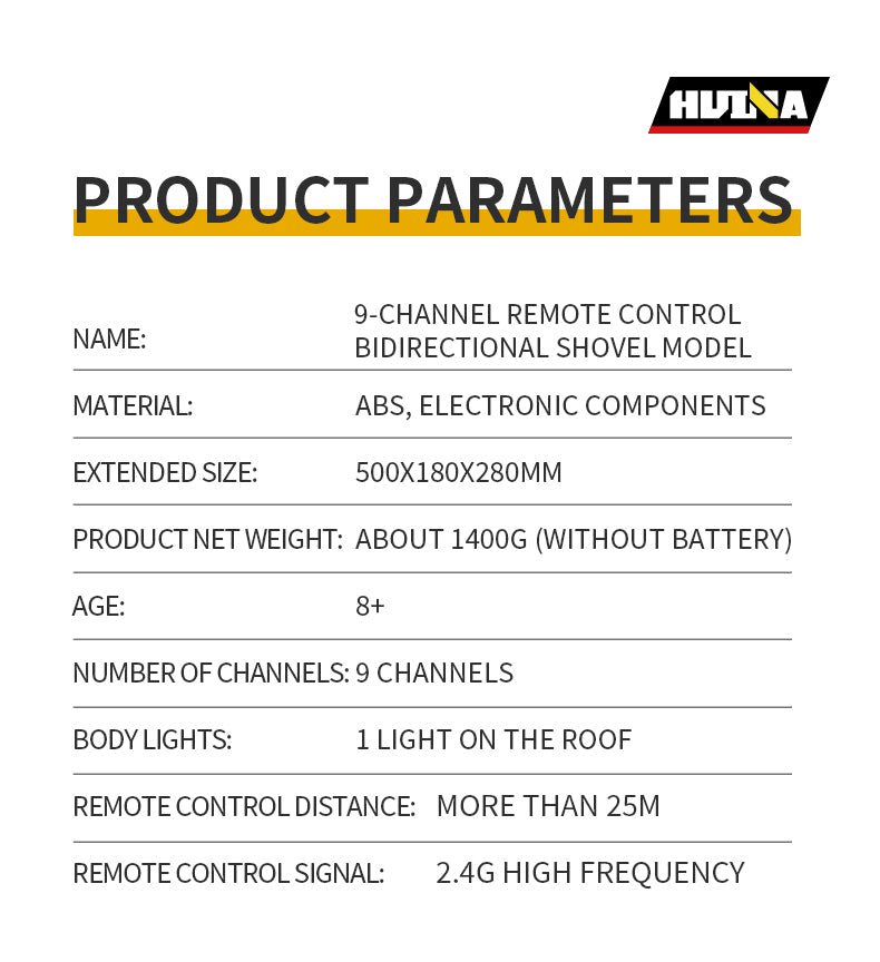 Huina 1579 1:14 RC Backhoe Loader (2025 MODEL)