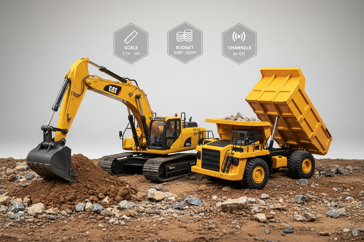 Beginner’s Guide: How to Pick Your First RC Excavator & RC Truck (Budget, Scale, Channels Explained)