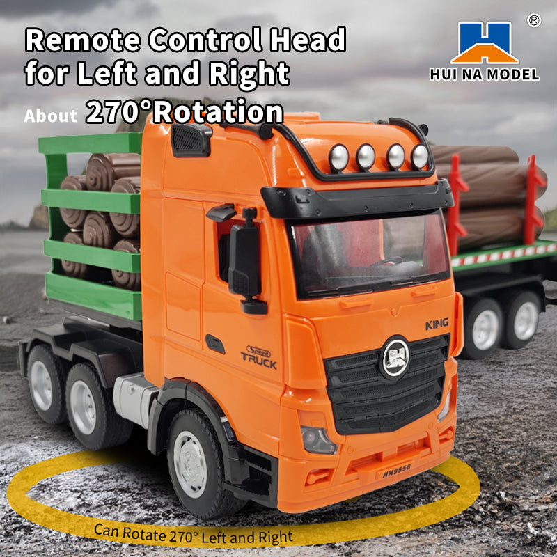 Huina 1313 1/18 RC Timber Transport Truck Construction Car 2.4ghz RC Transport Engineer Truck