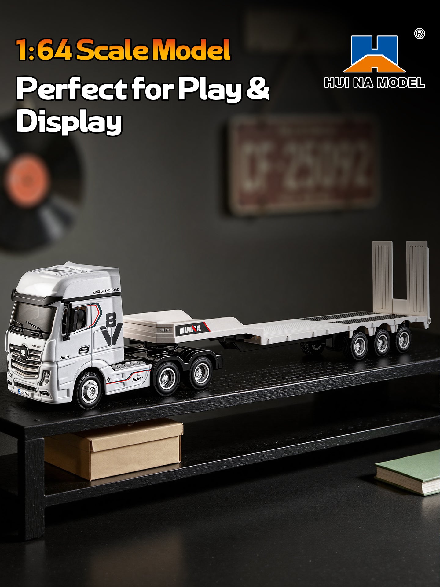 Huina 9900 1:64 Flatbed Trailer