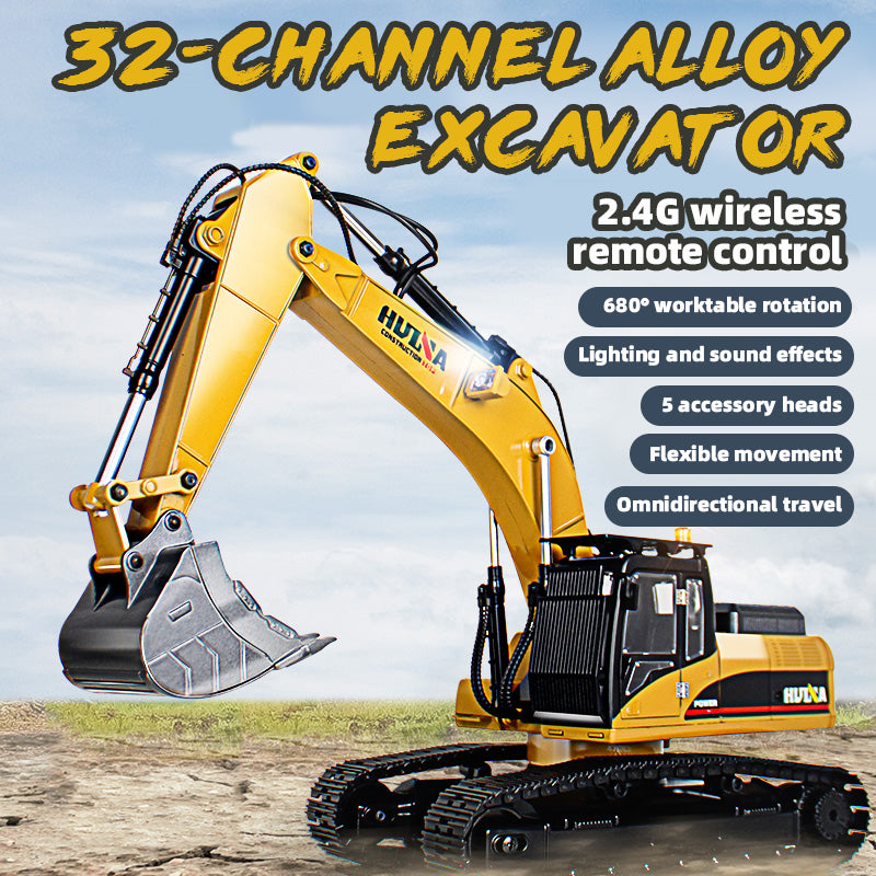 Huina 1580 1:14 All Metal Remote Control Excavator V4 (2025 Model)