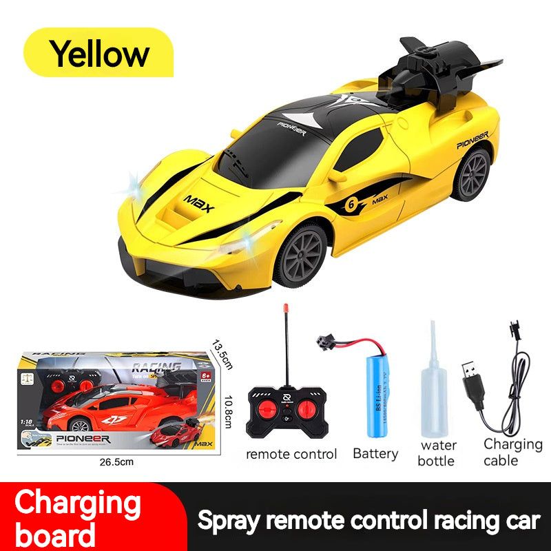 Spray remote control racing car