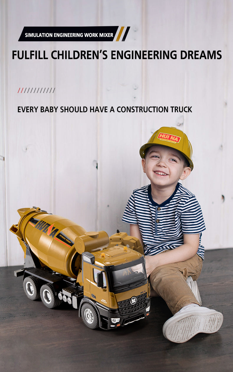 Huina 1574 1:14 Concrete Mixer Truck Toy