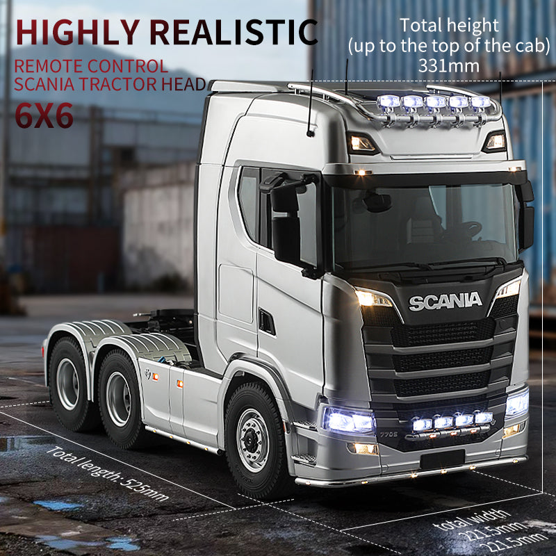 Kabolite 770S 1:14 Scania 770S 1/14 Hydraulic 6X6 Electric RC Tow Truck Tractor 6WD All-Wheel Drive Simulation Diecast Model