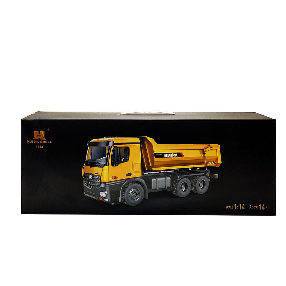 Huina 1582 1:14 All Metal Heavy Duty Dump Truck Toy (2024 Model)