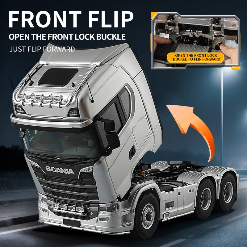 Kabolite 770S 1:14 Scania 770S 1/14 Hydraulic 6X6 Electric RC Tow Truck Tractor 6WD All-Wheel Drive Simulation Diecast Model