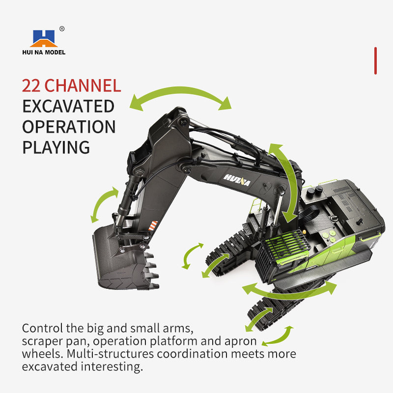 HUINA 1593 1:14 RC EXCAVATOR (2025 MODEL)