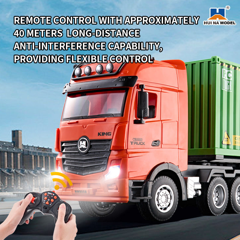 HUINA 1317 1:18 Semi-alloy Remote Control Container Truck (2025 MODEL)