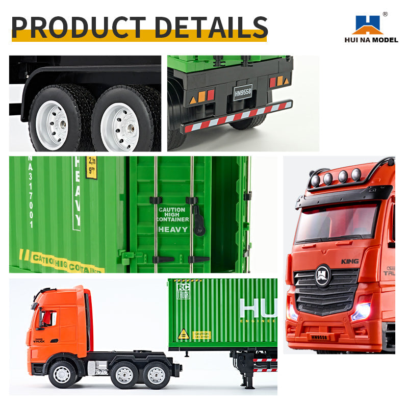HUINA 1317 1:18 Semi-alloy Remote Control Container Truck (2025 MODEL)