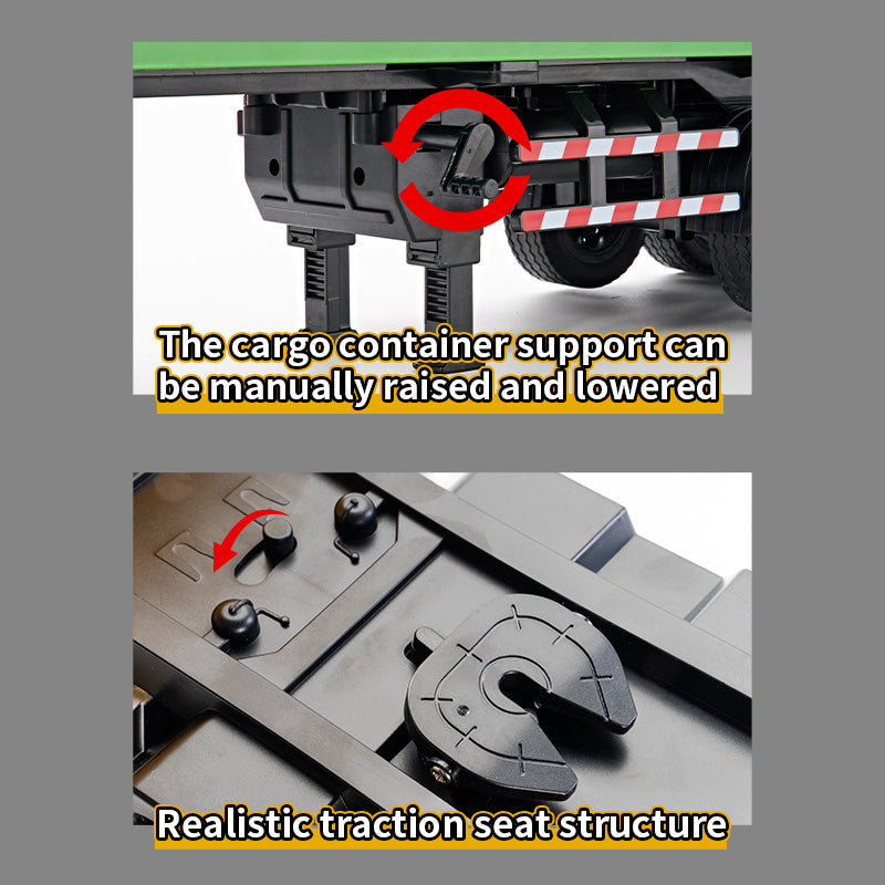 HUINA 1317 1:18 Semi-alloy Remote Control Container Truck (2025 MODEL)