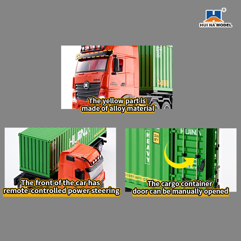 HUINA 1317 1:18 Semi-alloy Remote Control Container Truck (2025 MODEL)