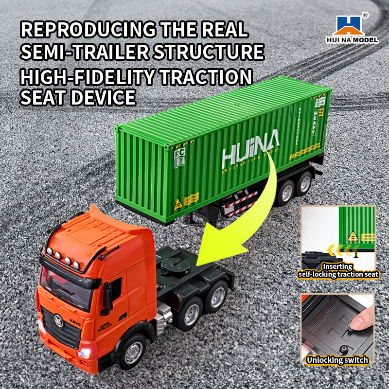 HUINA 1317 1:18 Semi-alloy Remote Control Container Truck (2025 MODEL)