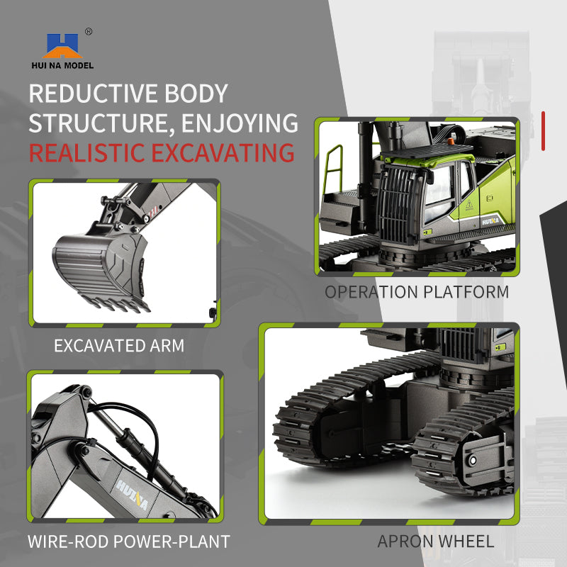 HUINA 1593 1:14 RC EXCAVATOR (2025 MODEL)