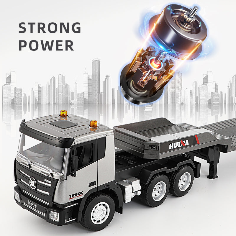 Huina 1318 1:24 Semi-alloy Remote Control Flatbed Trailer Toy (2025 MODEL)