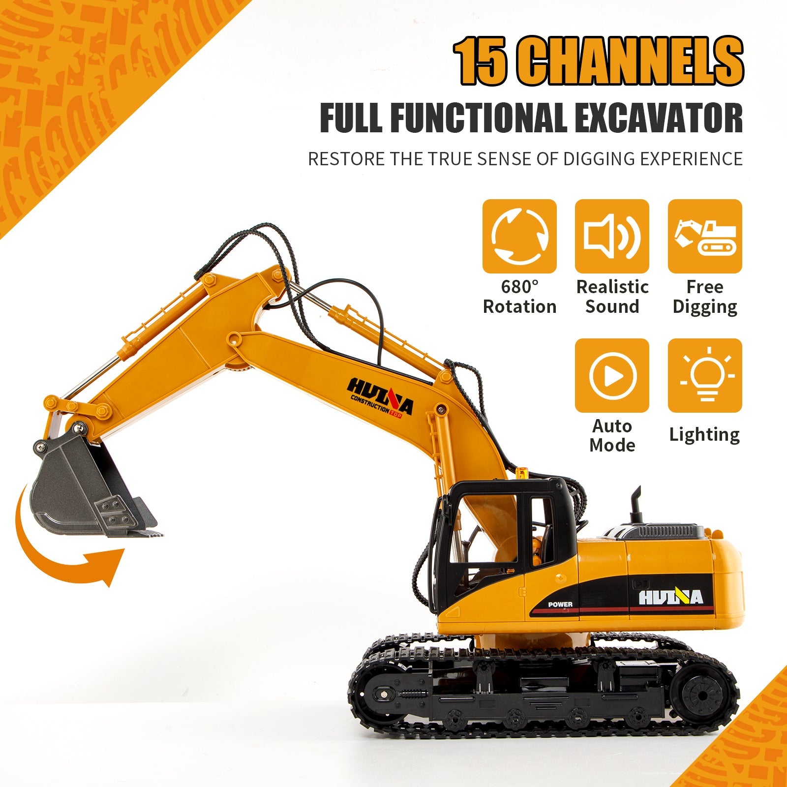Huina 1535-1 1:14 RC Excavator (2025 MODEL)