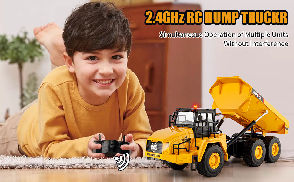 Huina 1553 1:16 Remote Control Dump Truck Toy 