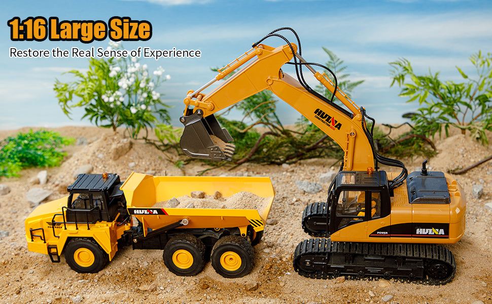 Huina 1553 1:16 Remote Control Dump Truck Toy 