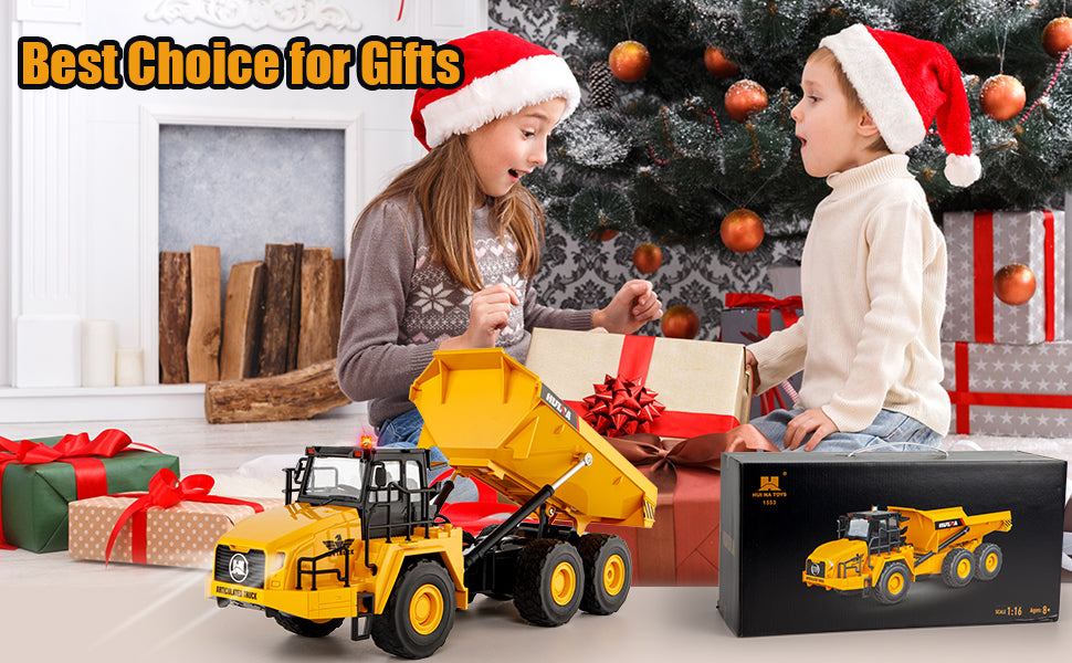 Huina 1553 1:16 Remote Control Dump Truck Toy 