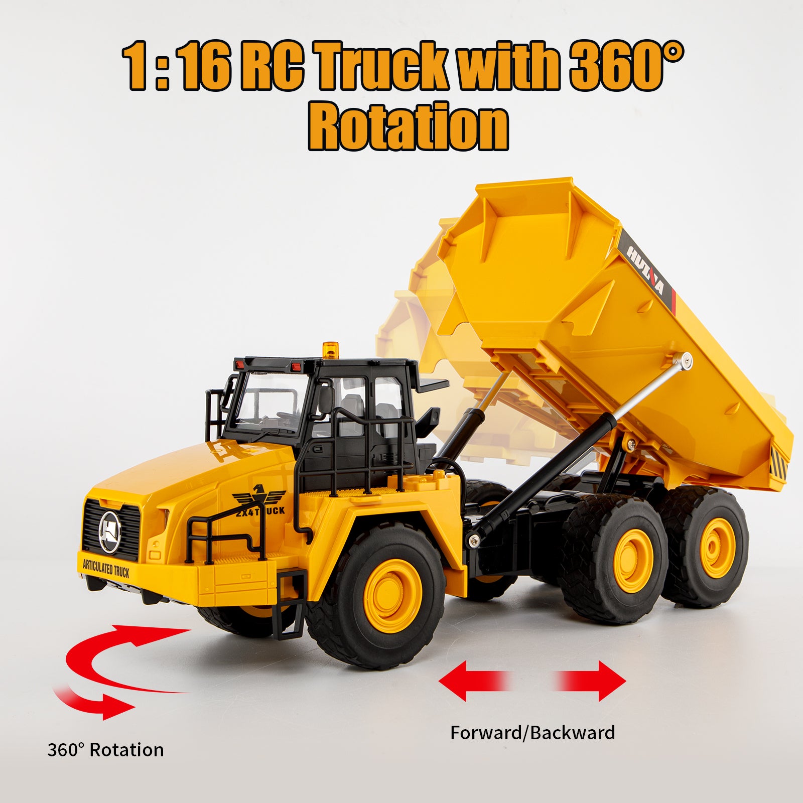 Huina 1553 1:16 Remote Control Dump Truck Toy 