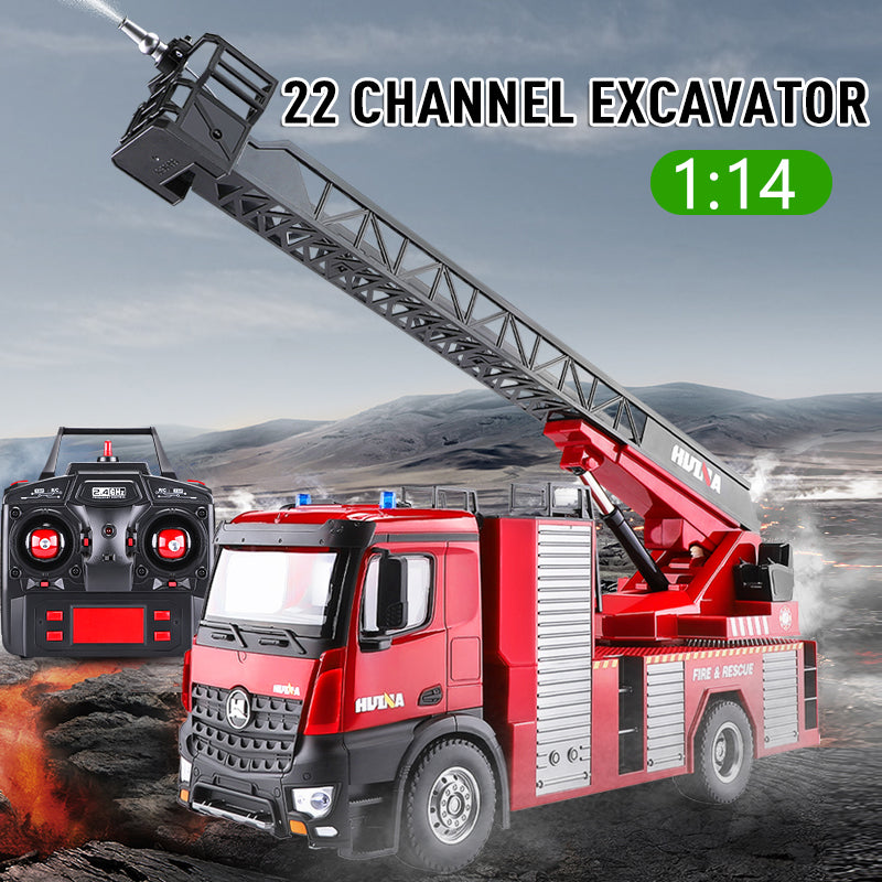 Huina 1561 1:14 Rc Simulation Fire Truck (2025 MODEL)
