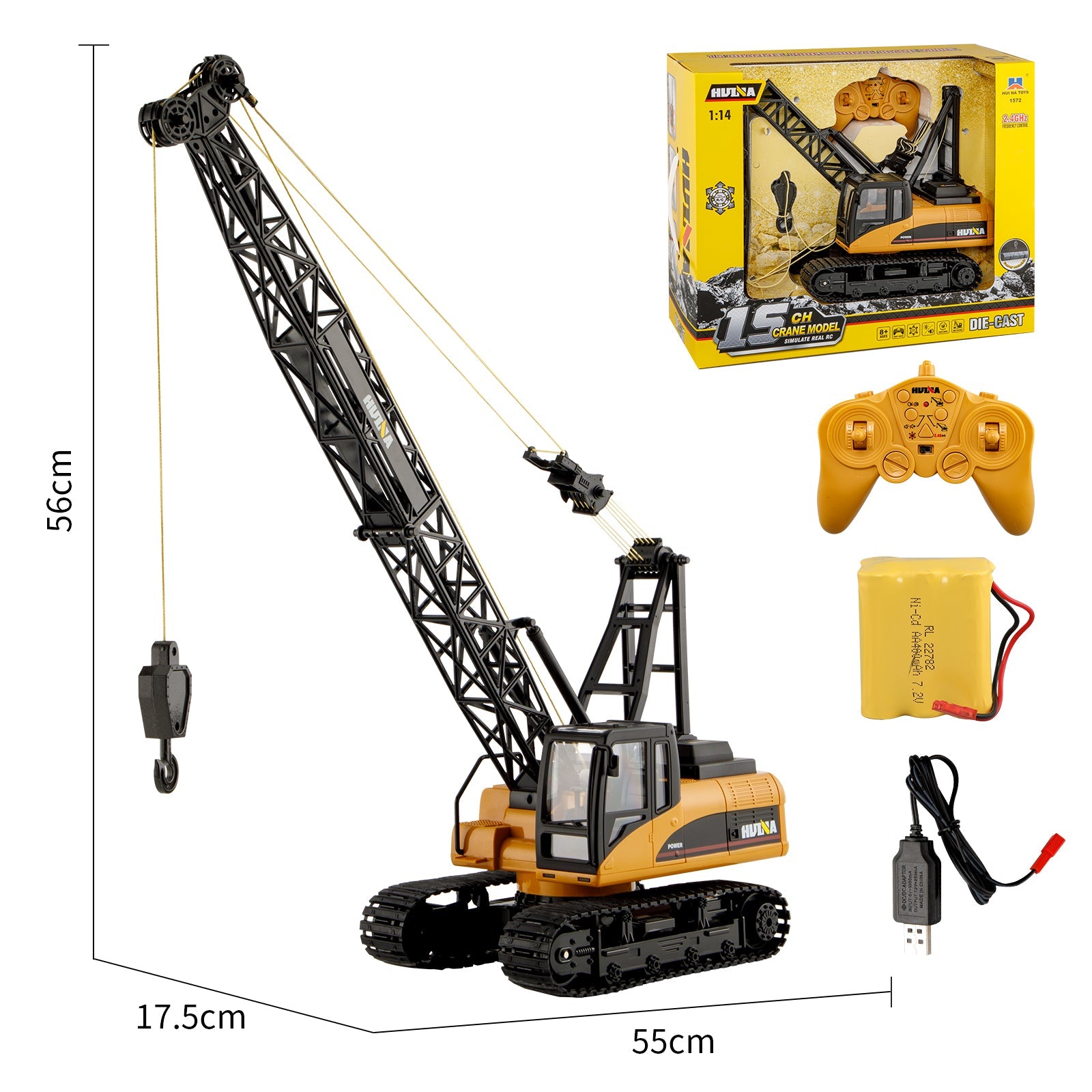 Huina 1572 1:14 RC Crane (2025 MODEL)