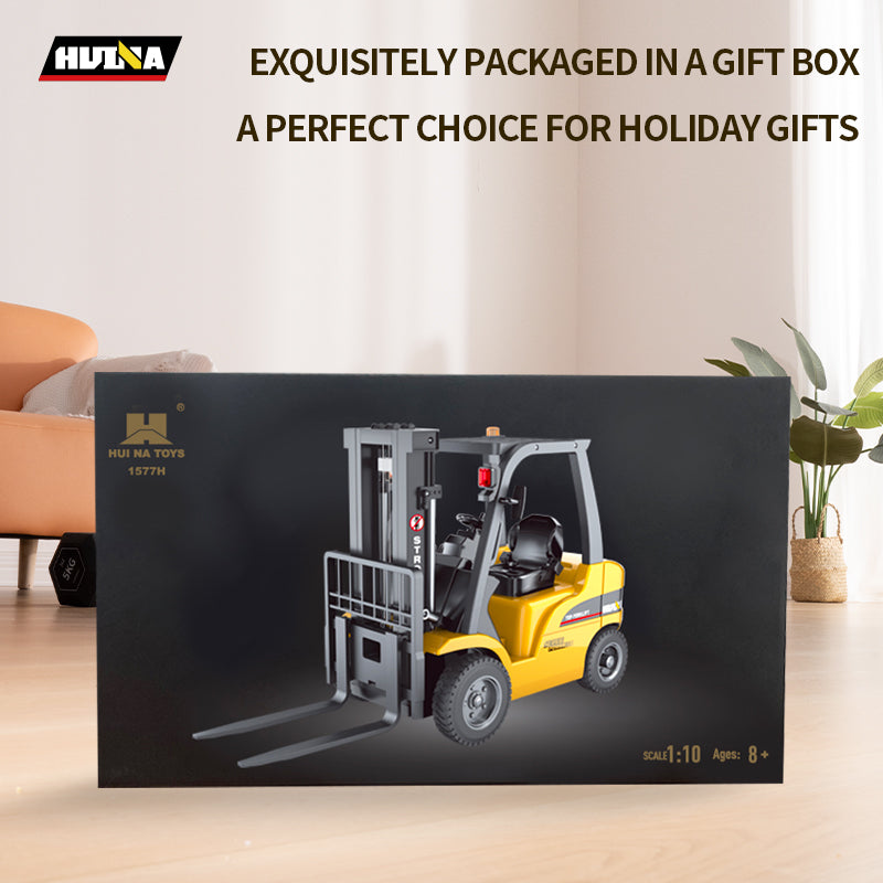 Huina 1577 1:10 Semi-alloy Remote Control Forklift Toy
