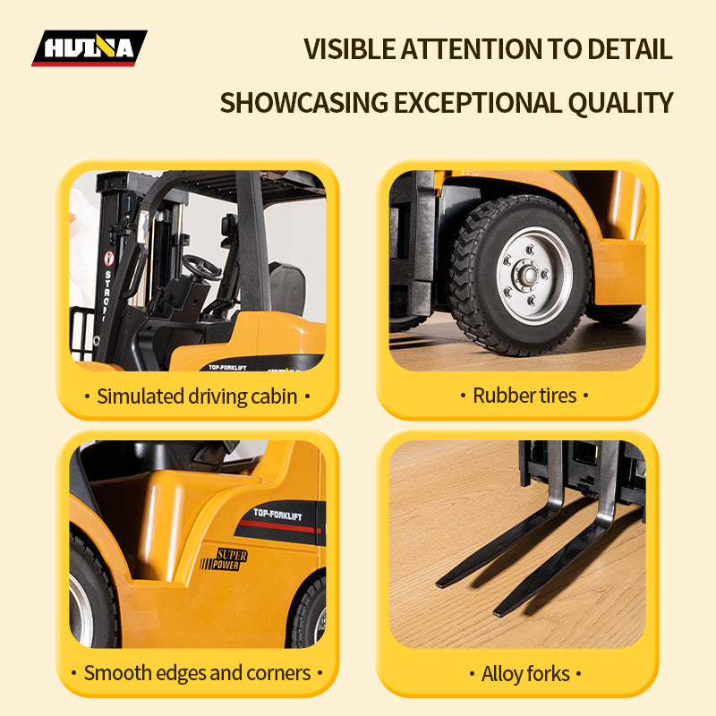 Huina 1577 1:10 Semi-alloy Remote Control Forklift Toy